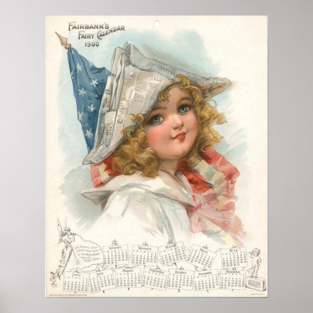 Poster Calendrier des fées Fairbanks 1900 (Devant)
