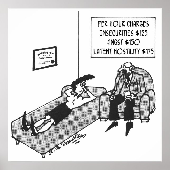 Poster Calendrier des honoraires des psychiatres (Devant)