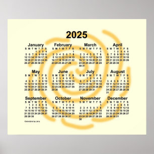 Poster Calendrier des jours ensoleillés 2025 par Janz