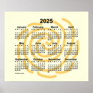 Poster Calendrier des jours ensoleillés 2025 par Janz