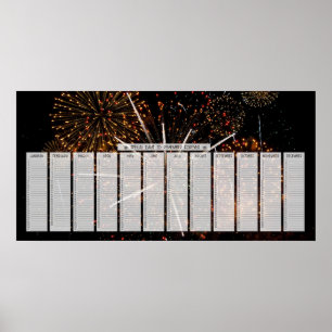 Poster Calendrier des Jours Spéciaux à Se Rappeler avec F