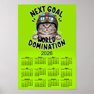 POSTER CALENDRIER DRÔLE 2026 PROCHAINE ARRÊT DOMINATION M