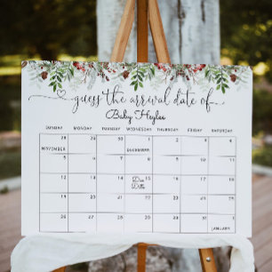 Poster Calendrier Evergreen pour deviner la date prévue