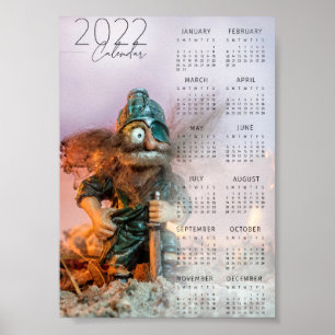 Poster Calendrier inspiré Viking pour 2022