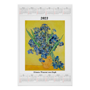 Poster Calendrier Irisse pour 2023 Vincent van Gogh Poste