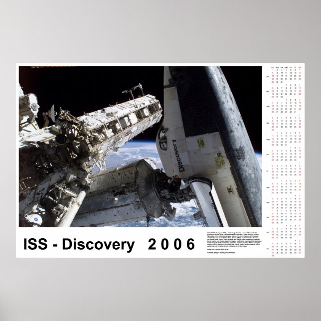 Poster Calendrier ISS-Discovery 2006 (Devant)