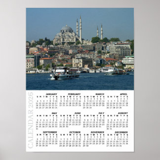 Poster Calendrier Istanbul 2026, Sultan Ahmed, Turquie
