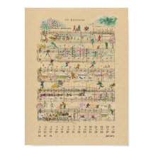 Calendrier janvier Happy Notes 2022