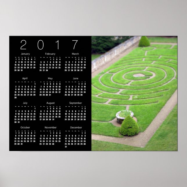 Poster Calendrier Labyrinth 2017 (Devant)