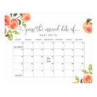 Calendrier Little peach pour deviner la date prévu