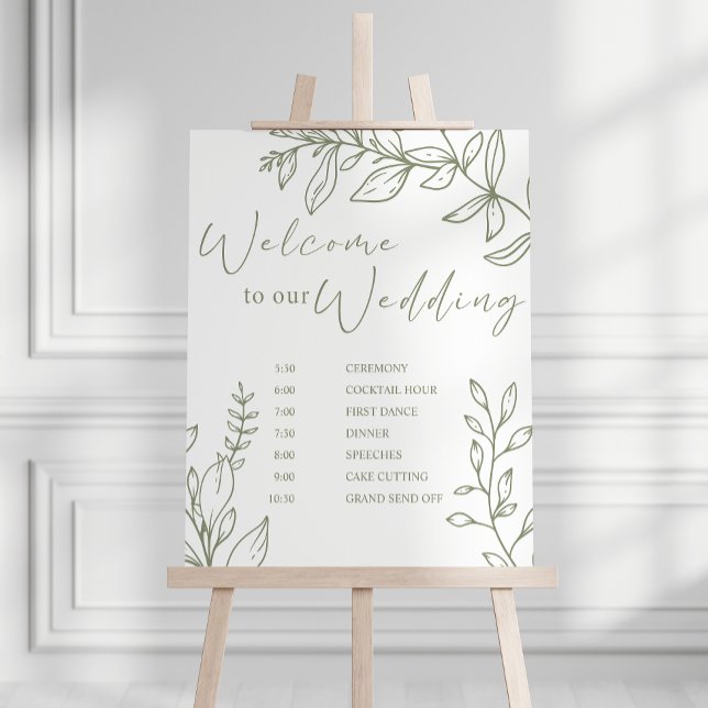 Poster Calendrier Mariage des fleurs de sauge (Créateur téléchargé)