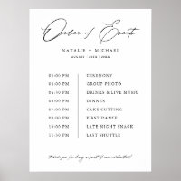 Calendrier Mariage Ordre simple des événements