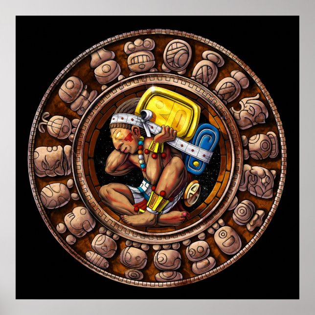 Poster Calendrier maya antique (Devant)