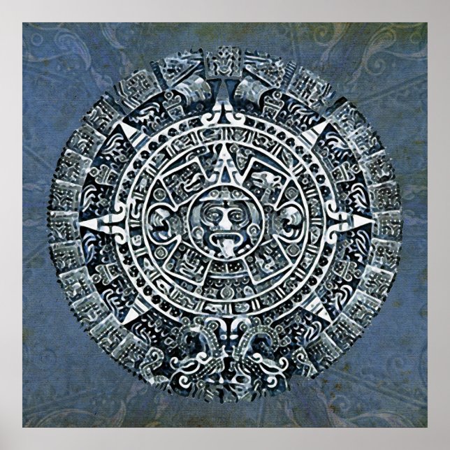 Poster Calendrier Maya / Calendrier Mayen (Devant)