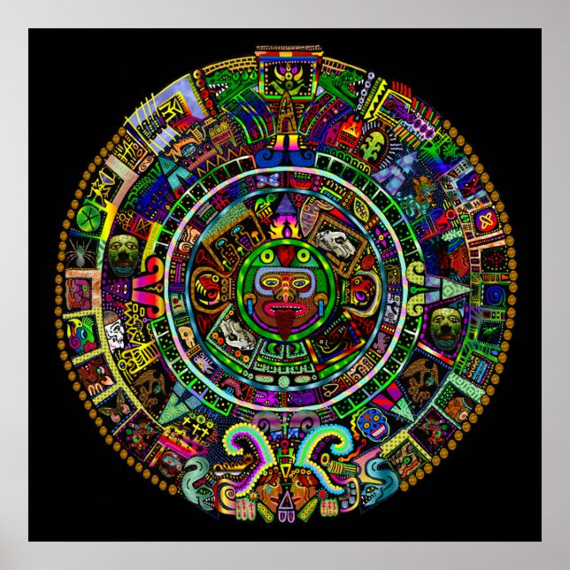 Poster Calendrier maya par Myztico (Devant)