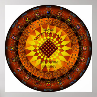 Poster Calendrier Mayan Tzolkin