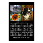 Calendrier mensuel de l'année 2025 Noir Personnali