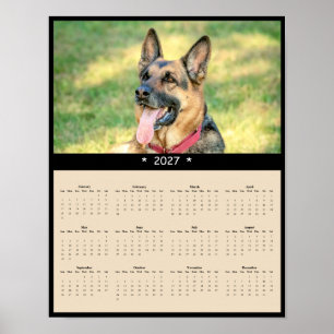 Poster Calendrier mural 2027 Berger allemand - Chiens loy