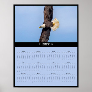 Poster Calendrier mural 2027 de l'aigle américain - Majes