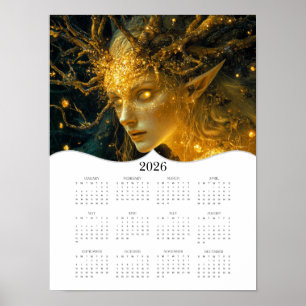 Poster Calendrier mural annuel complet Elf 2026