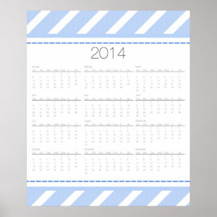 Poster Calendrier mural Chevron 2014