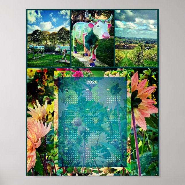 Poster Calendrier mural vignoble 2026 (Devant)