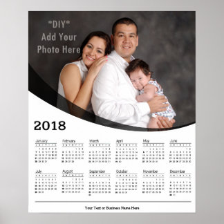 Poster Calendrier personnalisé 2018 avec photo personnali