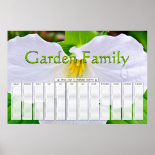 Poster Calendrier personnalisé des jours spéciaux White T