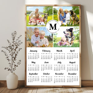 Poster Calendrier personnalisé en collage de photos de fa