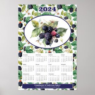Poster Calendrier personnalisé Mûres 2024