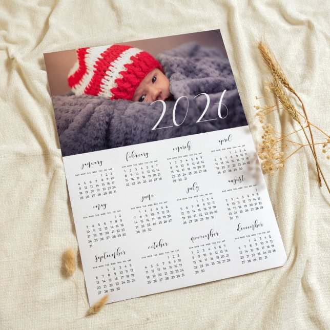 Poster Calendrier photo personnalisé élégant 2025 (Créateur téléchargé)