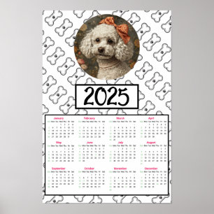 Poster Calendrier Poodle and Bones 2025