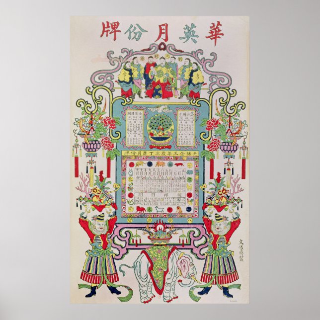 Poster Calendrier pour l'année 23 du règne de l'empereur (Devant)