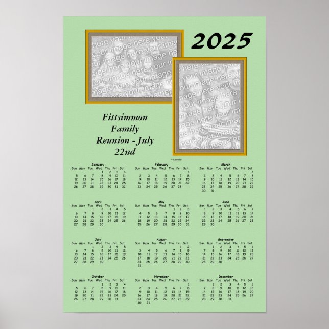 Poster Calendrier - Retrouvailles Photos x 2 - 2025 (Devant)