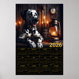 Poster Calendrier rustique Dalmatien 2026