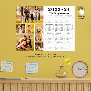 Poster Calendrier scolaire 2023-24 6 Photos Personnalisé