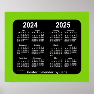 Poster Calendrier scolaire 2024-2025 de Yellowgreen Neon 