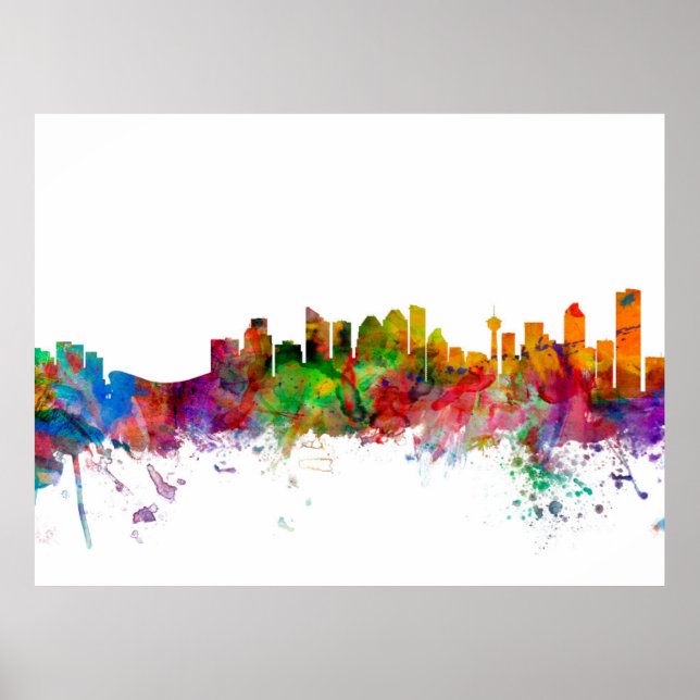 Poster Calgary Canada Skyline (Devant)