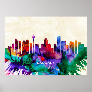 Poster Calgary Skyline
