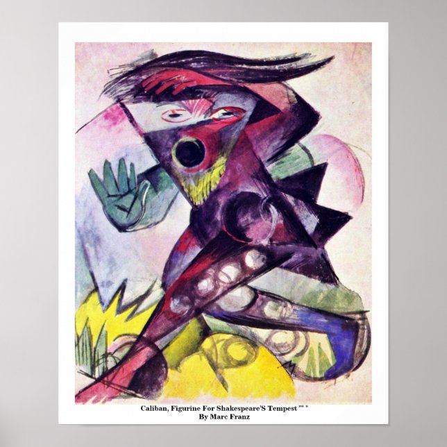 Poster Caliban, Figurine Pour La Tempête De Shakespeare (Devant)