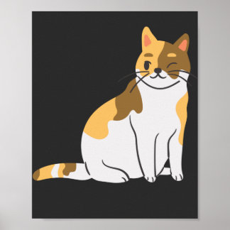 Poster Calico Essential, Portrait Calico, Cute Calico Cat
