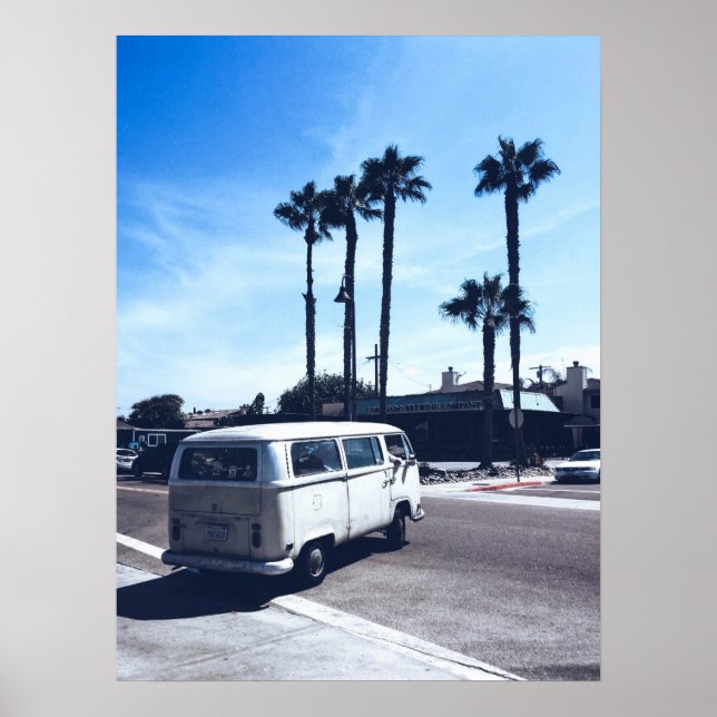 Poster California Hippie Van (Devant)