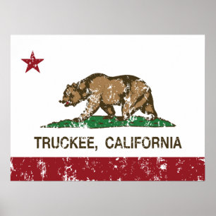 Poster California Republic Flag Truckee