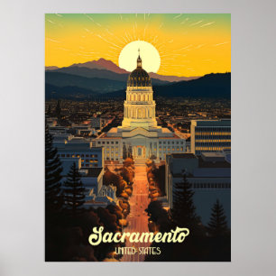 Poster California State Capitol Sacramento Travel