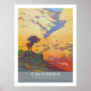 Poster California Vintage Travel