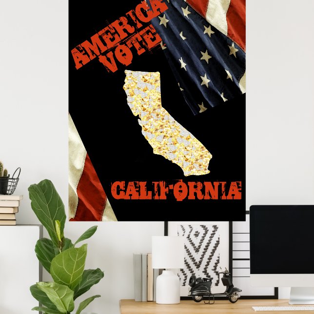 POSTER CALIFORNIE (Bureau à domicile)