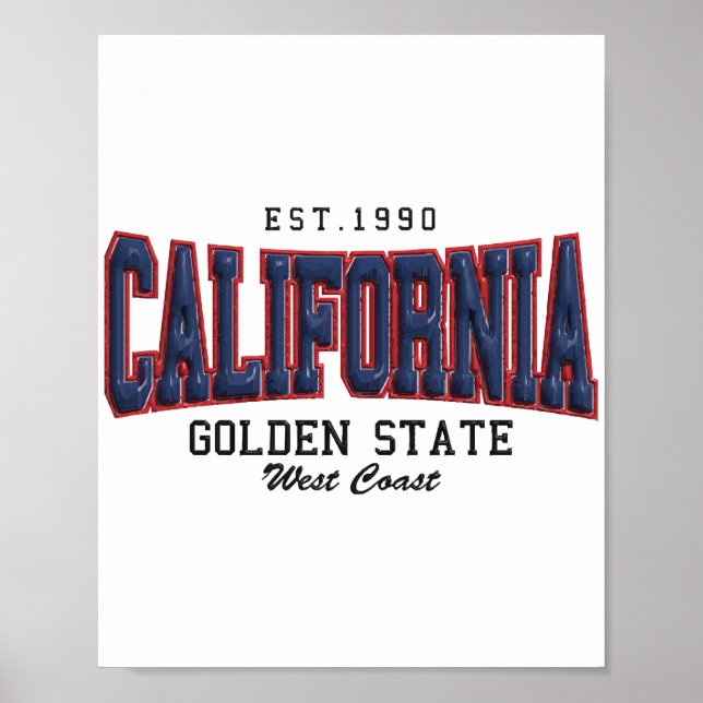 Poster Californie 3D (Devant)