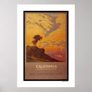 Poster Californie. Amérique : la terre de vacances