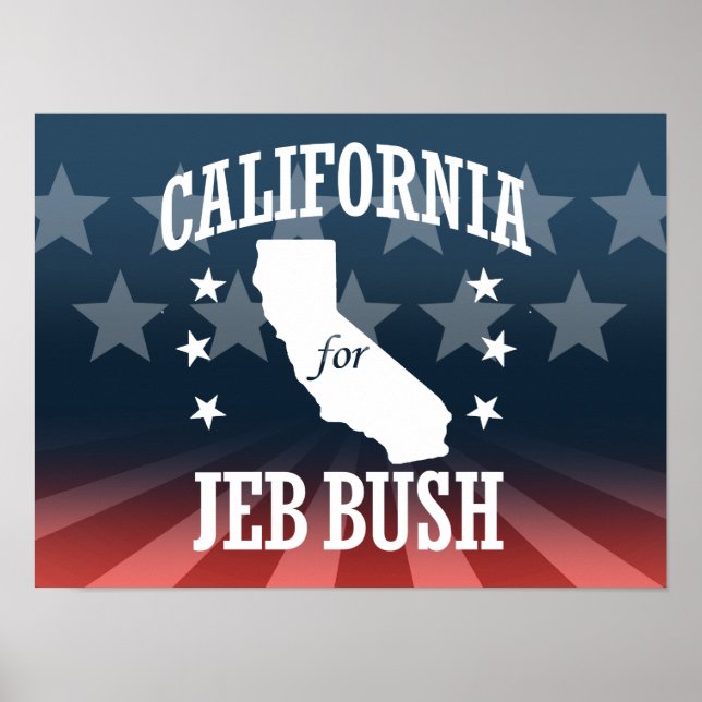 POSTER CALIFORNIE POUR JEB BUSH (Devant)