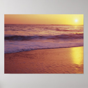 Poster Californie, près de Père Noël Cruz, Vue sur la pla